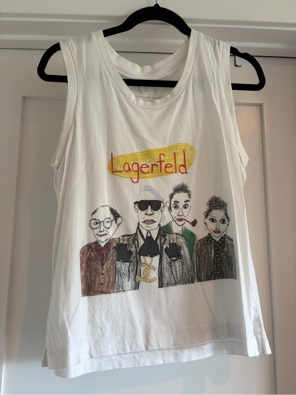 Unfortunate Portrait Lagerfeld Karl Lagerfeld Graphic Muscle Tank S
